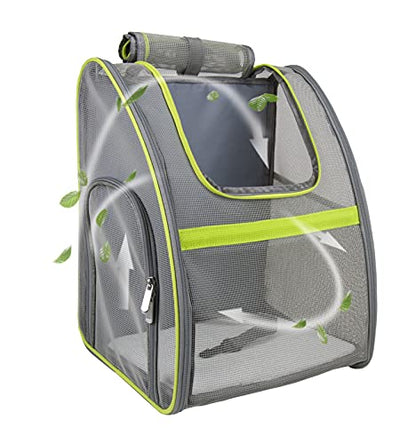 Pet Carrier Backpack, Ventilated and Breathable for Cats Dogs, Collapsible Designed for Travel, Hiking & Outdoor Use Green - color: Green