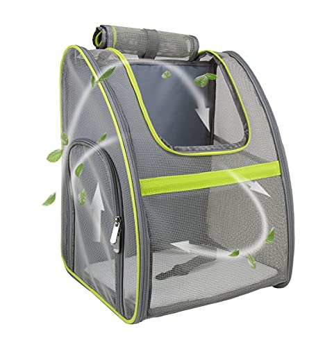Pet Carrier Backpack, Ventilated and Breathable for Cats Dogs, Collapsible Designed for Travel, Hiking & Outdoor Use Green - color: Green
