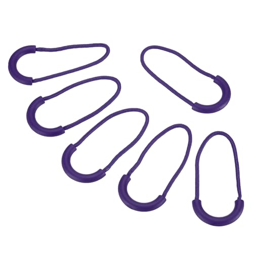 PATIKIL Zipper Pulls Replacement, 15 Pack Extension Cord Handle Plastic U-Shape Tab Tag Extender for Luggage Backpacks Jackets, Dark Purple - color: Dark Purple, size: 30mm