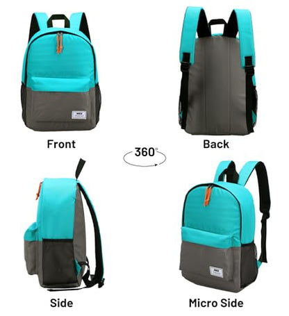 MIER Insulated Backpack Cooler Small Leakproof Lightweight Cute for Women Men to Work, Picnics, Camping, Park Day Trips, 15 L - color: Peacock blue/dark gray