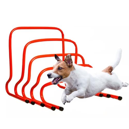 5 Pack Dog Training Hurdles, 6in/ 9in/ 12in/ 20in Different Height Sports Hurdle for Track & Field, Football, Mini Agility Athletic Trainer Set(50cm(20")) - size: 50cm(20")