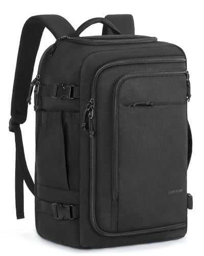LIGHT FLIGHT Travel Backpack Carry On Flight Approved TSA Friendly Backpack Water-resistant Lightweight Business Large Weekender Bag Casual Daypack 15.6" Laptop Backpack for Men Women,Black - color: 01-black