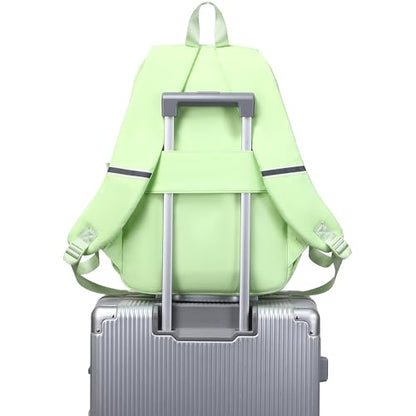 abshoo Big Student Laptop Backpack For College Women Middle High School Teen Girls Bookbag Travel Daypack (Greenyellow) - color: Greenyellow