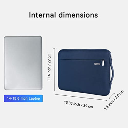 Voova Laptop Sleeve Case 15.6 16 Inch with Handle, 360° Protective Waterproof Slim Computer Bag Cover Compatible with MacBook Pro M2/M3/M4 16, HP Acer Lenovo Yoga ThinkPad Asus Laptop, Blue - color: Blue, size: 15.6-16 Inch