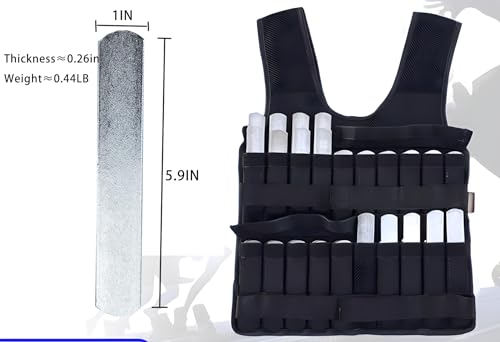 Weight Vest Plates, Adjustable Steel Weighted Plates For Vest, Round Head Strength Training Plates Workout Equipment For Weight Training, Running, Jogging, Cardio - For Men & Women