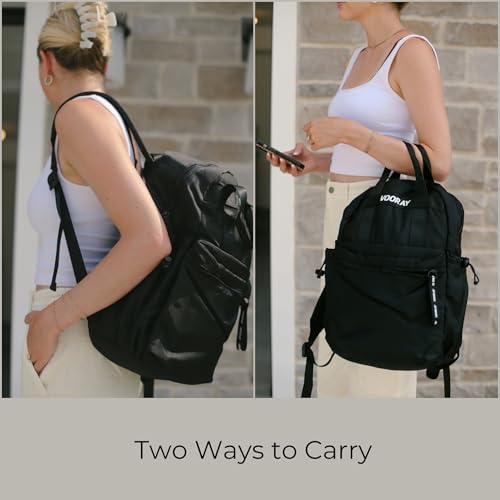 VOORAY 19L Katie Backpack, Large - Travel, Gym & Sports Backpack - color: Matte Black