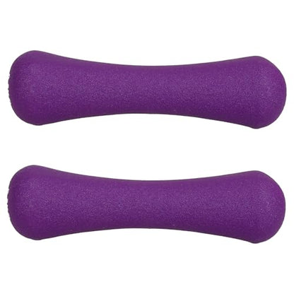 Cabilock 2Pcs Bone Shaped Women Dumbbells 0.5Kg Purple Neoprene Coated Hand Weights Portable Fitness Tool for Female Arm Toning Home Workout