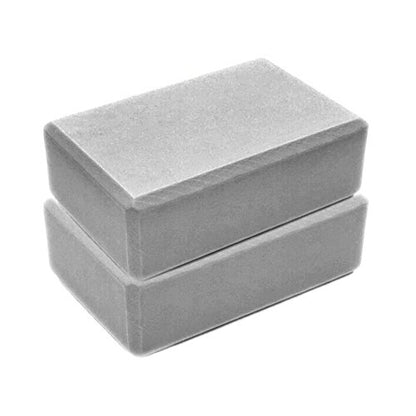 Yoga Blocks Bulk 2 Pack Supportive Latex-Free EVA Foam Yoga Blocks Set,9×6×3 Inches Non-Slip Surface Lightweight High Density Yoga Block for Meditation Stretching Exercise Pilates - color: Grey