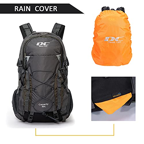Diamond Candy Waterproof Hiking Backpack for Men and Women, Lightweight Day Pack for Travel Camping | Waterproof - color: Gray