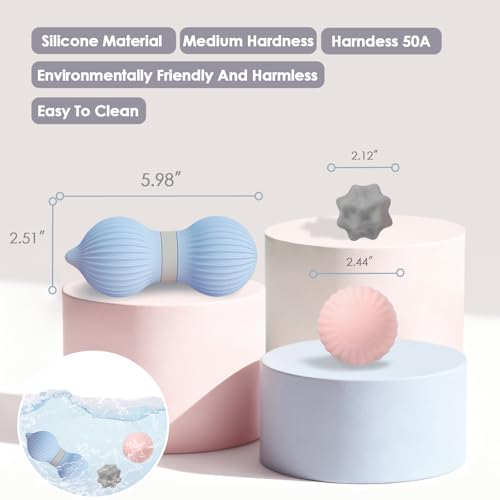 Silicone 3-Piece Massage Ball Set - Peanut, Textured and Spiky Lacrosse Balls to Relieve Tension,Muscle Knots & Plantar Fasciitis with Deep Tissue Release for Foot,Back,Hip,Arm & Legs - style: Peanut Silicone Massage Ball Set