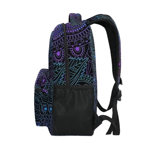 ALAZA Art Arabesque Mandala Boho Ethnic Bohemian Large Backpack Personalized Laptop iPad Tablet Travel School Bag with Multiple Pockets - color: Mandala
