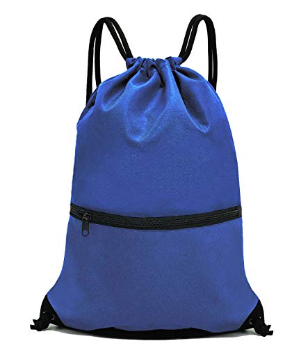 HOLYLUCK Drawstring Backpack Bag Sport Gym Sackpack - color: Blue