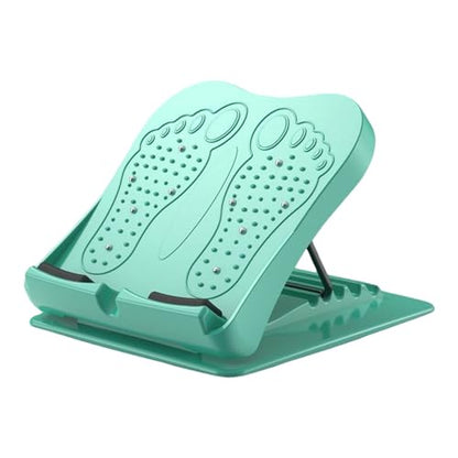 Foldable Calf Stretching Board Space Saving Adjustable Stretching Platform for Gym Training At Home Leg Stretch Board - color: Turquoise Green