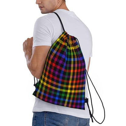 Rainbow Pride LGBT Drawstring Backpack Bag Sport Gym Dance Beach Travel Sackpack for Women Men - color: Lgbt_ddd00648