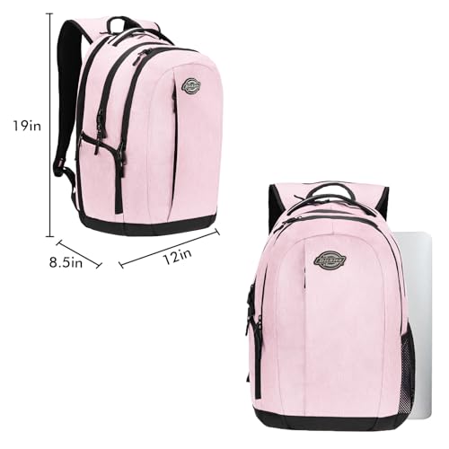 Dickies Laptop Backpack, Water Resistant College Computer Bag, Fits 15.6 Inch Notebook - color: Pink