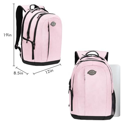 Dickies Laptop Backpack, Water Resistant College Computer Bag, Fits 15.6 Inch Notebook - color: Pink