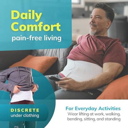 BraceAbility Plus Size XL Bariatric Back Brace - Extra Large Big and Tall Lumbar Support Girdle for Obesity Lower Back Pain in Extra Large, Heavy or Overweight Men and Women (Fits 45"-50") - size: XL