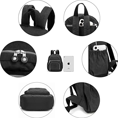 Mini Hiking Waterproof Backpack Purse for Women and Men,Travel Backpack 5L - color: Black