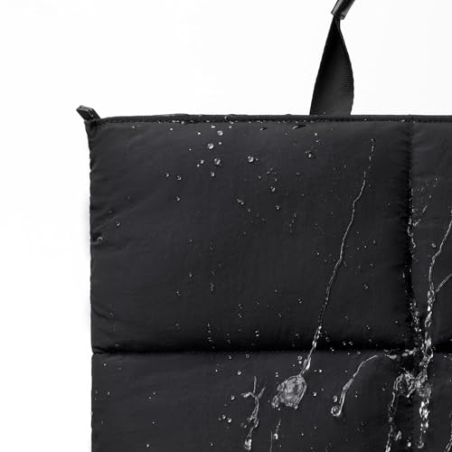 Comfyable Puffy Laptop Backpack for Men and Women, Everyday Computer Backpack Compatible with 16" MacBook Pro M4, Water-Resistant Daypack for Work, College, and Travel, PFAS Free, Black