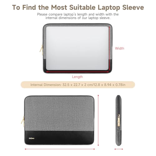Laptop Case 13.3 inch, 13-13.3 inch Laptop Sleeve Compatible with MacBook Air M4 M3 M2 M1 2025-2018 / Pro M2 M1 2025-2016, HP Dell ASUS Lenovo Acer, Water-Resistant Computer Case Bag - color: Gray&Black Color Blocking, size: 13-14 inch