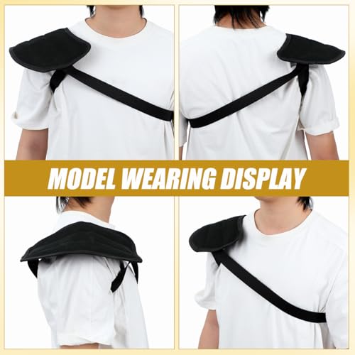 PATKAW 1 Pc Shoulder Pad for Bag Strap Heavy Duty Canvas Felt Cushion Ergonomic Protective Carrying Accessory for Construction Site Warehouses Garden Wood Steel Pipe Load Support Black