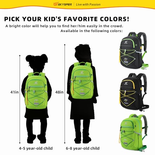 SKYSPER Kids Backpack 12L Children School Bag Child Boy Girl Pack Ages 4-8 for Traveling Day Trips Classes Camping(Applegreen) - color: Applegreen, size: Small