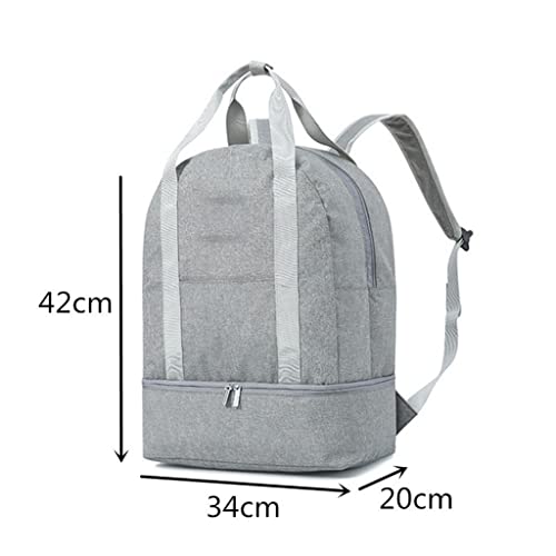 Multifunctional Travel Backpack Fitness Bag Large Capacity Clothes Shoes Storage Yoga Sports Handbag - color: D