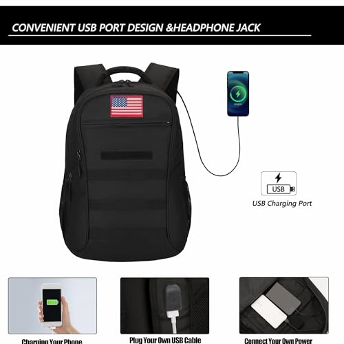4land Camo Backpack for Boys,Army Boys Backpacks for Elementary Middle School Military,Camouflage Bookbag 40L - color: A-black