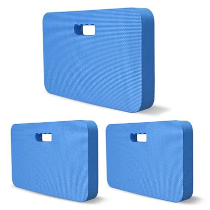 Gardzen 3-Pack Extra Thick Garden Kneeling Pad, EVA Foam Kneeler Pad for Gardening, Baby Bath, Yoga, Pilates, Exercise, 18" x 11" x 1.5", Blue - size: 18" x 11" x 1.5" - 3 Pack
