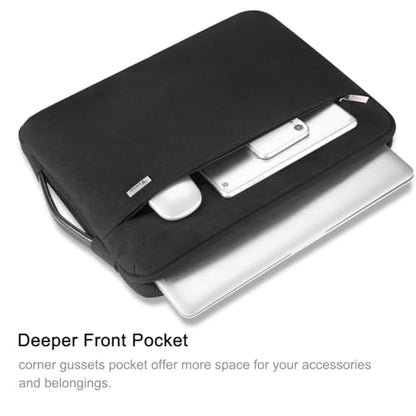 Voova Laptop Sleeve Case 14 15 Inch with Handle, 360° Protective Waterproof Slim Computer Bag Cover Compatible with MacBook Air 15 M2/M3/M4 2024-2025, MacBook Pro 14/15, Hp Chromebook 14, Black - color: Black, size: 14-15 Inch