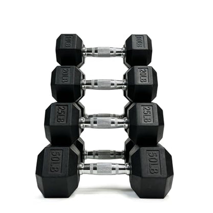Dumbbells Set Rubber Hex Weights for Home Gym Durable Construction Convenient Storage Space Saving Design Complete Weight Set Barbell Coated for Exercise Training - style: 210 lb set