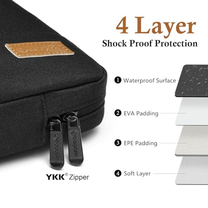 bagasin 12.3 13 Inch Laptop Sleeve Case for Surface Pro 9/8 / X / 7+ / 7/6 / 5/4 / 3/2 / 1 | Compatible with MacBook 12 Air 11.6 12.4 Surface Laptop Go Tablet Bag - color: Black, size: 11.6-12.5