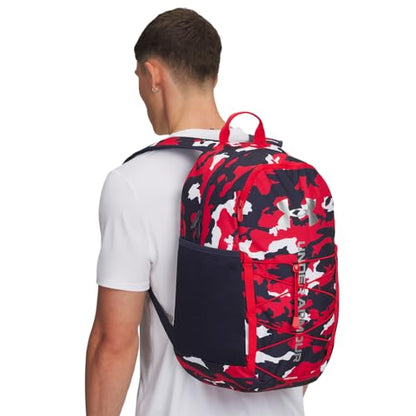 Under Armour Unisex Hustle Sport 6.0 Backpack, (600) Red/Midnight Navy/Metallic Silver, One Size Fits Most - color: (600) Red / Midnight Navy / Metallic Silver, size: One Size Fits Most