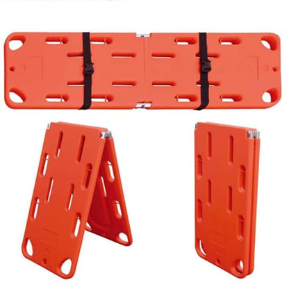 Foldable Spine Board Stretcher, Durable PE Material | 12 Handholds & 8 Strap Positions | Lightweight & Portable | High Load Capacity 350.5 lbs | Ideal for EMT, Firefighters, Lifeguards