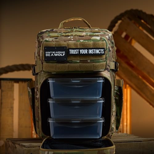 WOLFpak 35L Meal Prep Management Backpack (OCP Camo) | Easily Store & Organize Food Storage Containers w/Built-in Lunch Box, Cooler, Travel, Insulated Bag - color: Ocp Camo