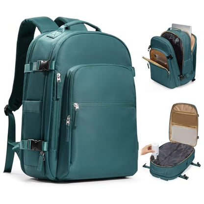 coofay Vacuum Backpack Travel with Pump Vacpack Backpack with Vacuum Seal Backpacks Traveling Backpacks Vacuum Compression Air Travel Bag Carry on Luggage - color: E-peacock Blue