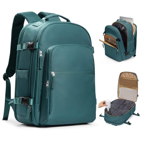 coofay Vacuum Backpack Travel with Pump Vacpack Backpack with Vacuum Seal Backpacks Traveling Backpacks Vacuum Compression Air Travel Bag Carry on Luggage - color: E-peacock Blue