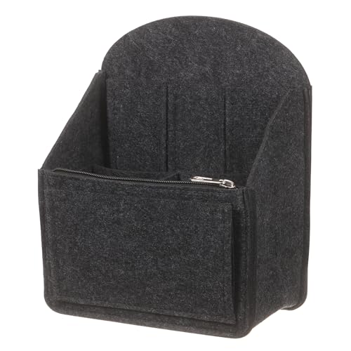 uxcell Purse Organizer Insert, Portable Felt Organizer Bags with Metal Zipper Multiple Compartments Purse Liner for Backpack Rucksack Handbag Shoulder Bag (7.7 x 4.7 x 10.4, Dark Gray) - color: Dark Gray, size: 7.7 x 4.7 x 10.4"