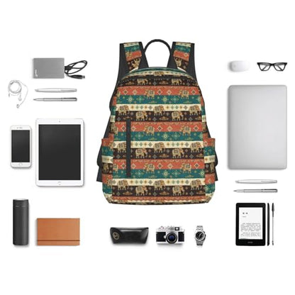Expandable Outdoor Daypack Lotus Elephants African Ethnic, Flexible Capacity Hiking Rucksack for Wilderness Travel Field Activities Men Women - color: Picture (45)