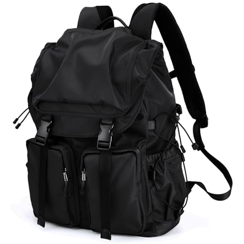 Vintage Laptop Backpack for Men & Women, 30L Functional Stylish Backpack with Stretchy Side Pocket Design, Water Resistant College Work Commuter Travel Backpack Fits 15.6 Inch Tablet, Notebook - size: Fits 15.6 Inch