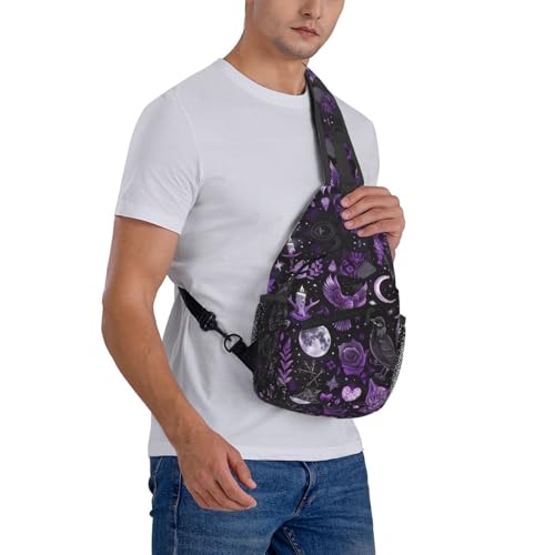 Gothic Witchcraft Outdoor Crossbody Shoulder Bag For Unisex Young Adult Hiking Bicycling - color: 11