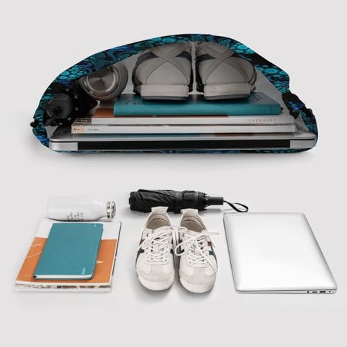 JOOCAR Sea Turtle Drawstring Bag Blue Backpack Draw String Bags Waterproof Lightweight Sports Gym Beach Sackpack Zipper Pocket for Men Women - color: B6