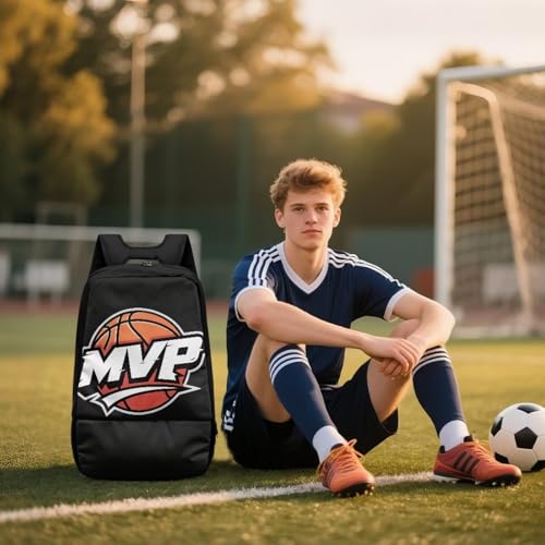 18.5in Basketball Backpack Basketball Bag with Shoe Compartment & Ball Holder, Waterproof Bag for Soccer Volleyball - color: Anime Style Basketball Print