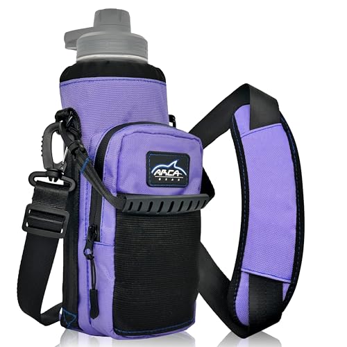 Arca Gear 40 oz Hydro Carrier - Insulated Water Bottle Sling w/Carry Handle, Shoulder Strap, Wallet and Two Pouches - The Perfect Flask Accessory (Lavender Purple) - color: Lavender Purple