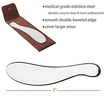 Gua Sha Tools, Stainless Steel Scraping Massage Tool, IASTM Tools, Myofascial Scraping Tools to Physical Therapy, Scar Tissue and Soft Tissue (A)