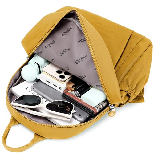 Mini Backpack Purse for Women, Stylish Daypack Shoulder Bag, Small Lightweight Daypack for Work Travle College (A- Yellow) - color: A- Yellow