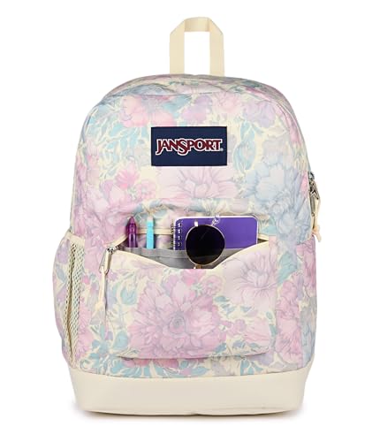 JanSport Cross Town Plus Backpack - Large Main Compartment, Side Water Bottle Pocket, 15-Inch Padded Laptop Sleeve - Faded Tapestry - color: Faded Tapestry