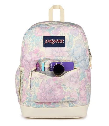 JanSport Cross Town Plus Backpack - Large Main Compartment, Side Water Bottle Pocket, 15-Inch Padded Laptop Sleeve - Faded Tapestry - color: Faded Tapestry