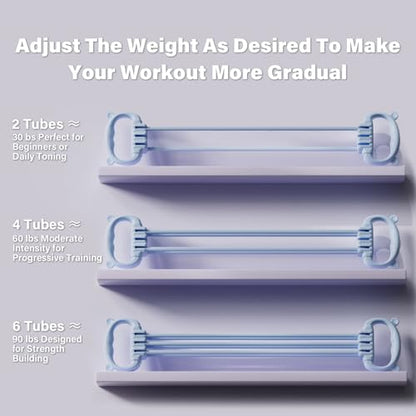Figure 8 Resistance Bands, 6 Adjustable Elastic Fitness Bands, Suitable for Abdominal, Back, Shoulders, and Chest Workouts - color: Purple