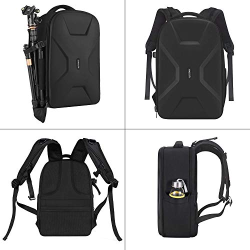 MOSISO Camera Backpack, DSLR/SLR/Mirrorless Photography Camera Bag 15-16 inch Waterproof Hardshell Case with Tripod Holder&Laptop Compartment Compatible with Canon/Nikon/Sony, Black - color: Black